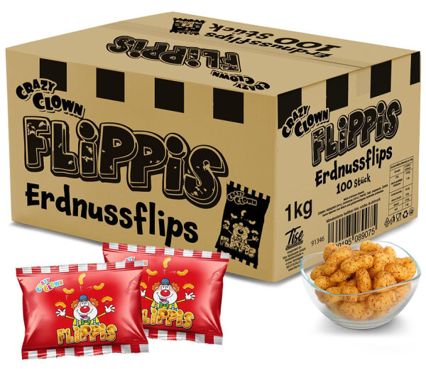 Crazy Clown Erdnussflips 100x10g