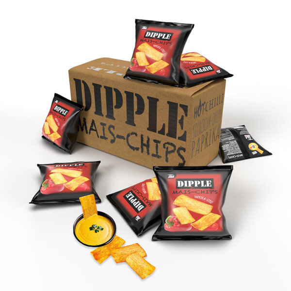 Dipple Mais Chips Paprika Style Karton 36x20g