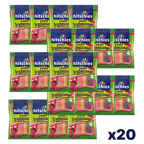 20x Hitschies Saure Drachenzungen Mix 125g