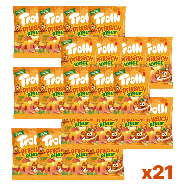 21x Trolli Pfirsich Ringe 150g