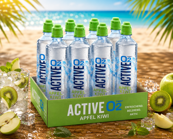Active O2 Apfel-Kiwi 0,75L 8er Tray