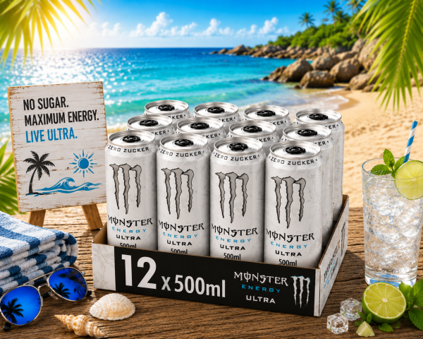 Monster White 0,5L Dose 12er Tray