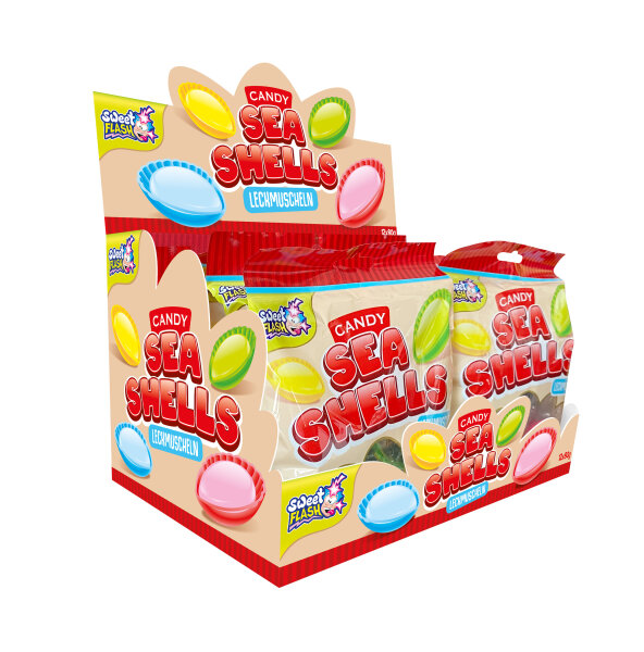 Sweet Flash Candy Seashells Bag 2 Dsp. x 12 Beutel x 80 g