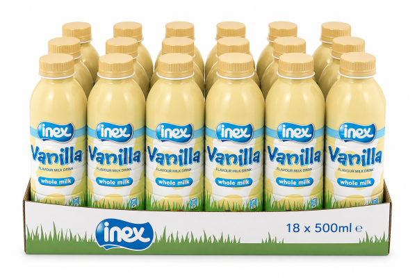 Inex Vanille-Milch 3,5% Fett. PT. 0,5L. 18er Tray