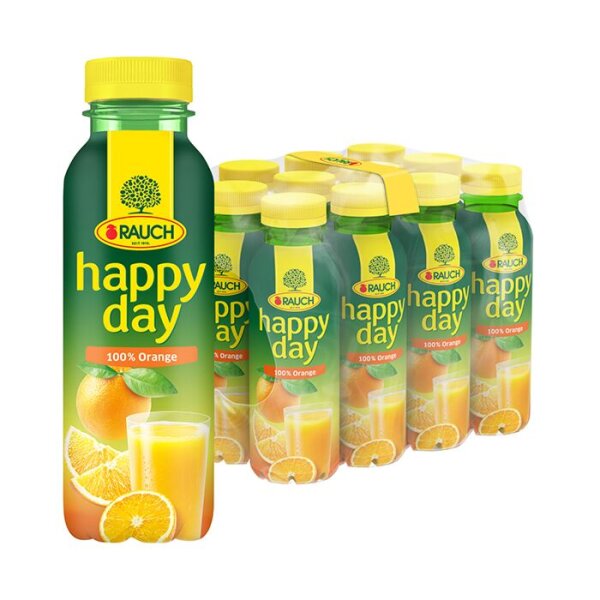 12x Rauch Happy Day 100% Orangensaft 0,33 L