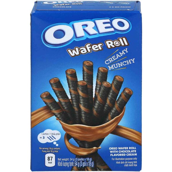 20x Oreo Wafer Roll Choco 54g