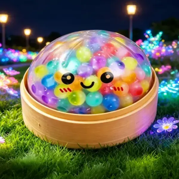 12x Glitzer Dumpling Squishy mit Perlen